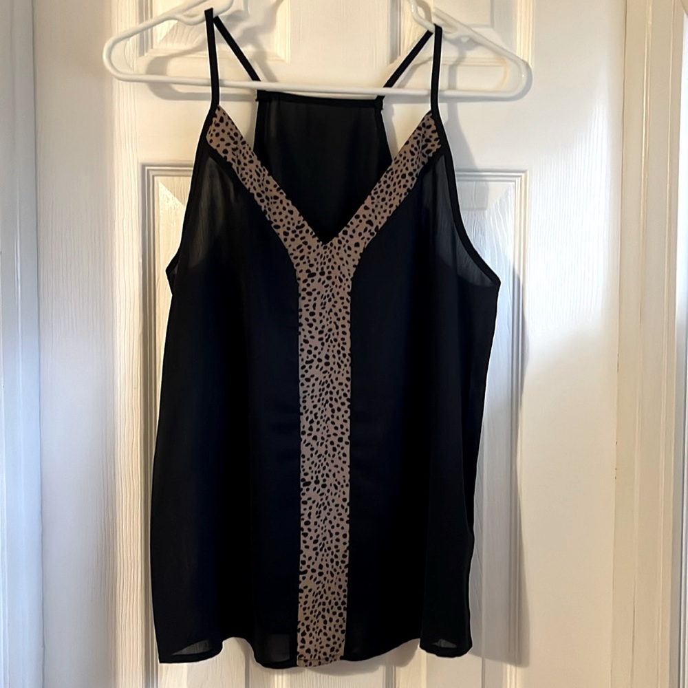 Tan animal print cami